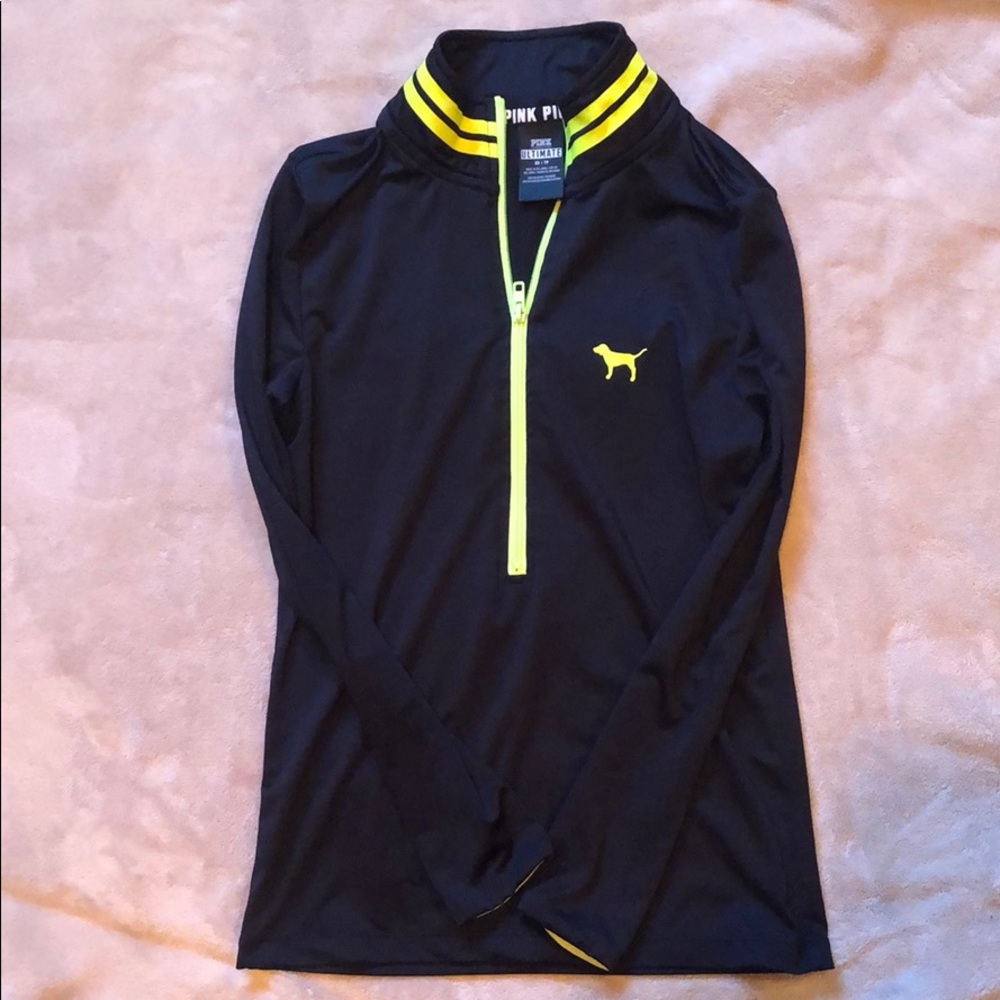 Pink quarter zip sweatshirt